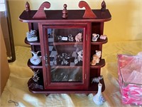 Curio Cabinet with Small Collectibles