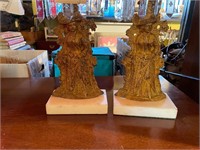 Antique Pair of Victorian Cornelius Candle Holders