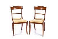 PAIR OF REGENCY CARVED SIDE CHAIRS