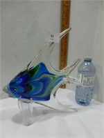Murano Art Glass Angel Fish 8.5"H - Excellent
