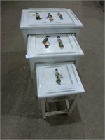 NEW 3 Oriental Nesting Tables - Tallest
