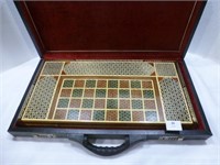 Oriental Style Backgammon Game & Carry Case