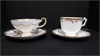 2 ENGLISH CUPS & SAUCERS