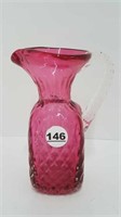 REPRODUCTION CRANBERRY GLASS PITCHER