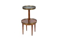 FRENCH TWO TIERED DRINKS SIDE TABLE