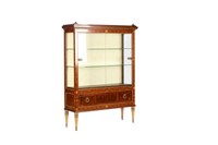 FRENCH MARQUETRY MAHOGANY DISPLAY CABINET