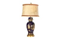ENGLISH CHINOISERIE PAINTED TABLE LAMP