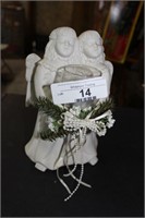 Ceramic Angel figure with tealight candle