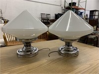 Pair of Deco Style Ceiling Light Fixtures