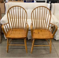 Pair of Great Bentwood Pine Chairs