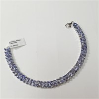 Certified Silver Tanzanite(12.2ct) Bracelet