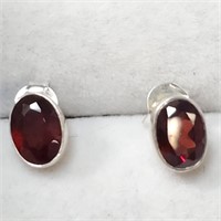 $120 Silver Garnet Earrings