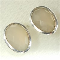 $240 Silver Agate Earrings
