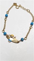 $100 Silver Blue Turquoise Bracelet