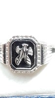 $240 Silver Onyx Ring
