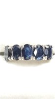 Certified 10K  Sapphire (3.3ct) Ring