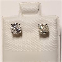 Certified 14K  Diamond(F-G,I2-I3)(0.8ct) Earrings
