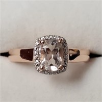 $200 Silver Morganite Ring