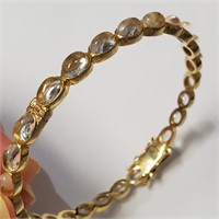 $400 Gold Plated St.Silver Topaz Bracelet