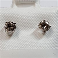 Certified 14K  Diamond(0.5Ct,I2-I3,G-I) Earrings