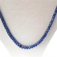 $1600 Silver Sapp(65ct) Necklace