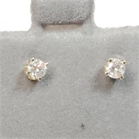 Certified 14K  Diamond(0.16ct) Earrings