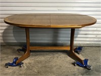 MCM DINING TABLE WITH LEAF BY WILLIAM LAWRENCE
