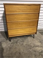 4 DRAWER MCM CHEST ON HAIRPIN LEGS