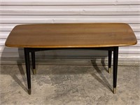 MCM COFFEE TABLE WITH BRASS CAPS