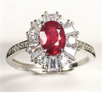 925 silver ruby ring