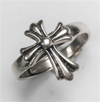 Sterling silver cross ring