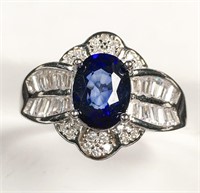 925 silver sapphire ring