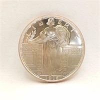 1 Oz Silver Liberty Standing Round