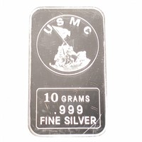 USMC Iwo Jima 10 Grams .999 Fine Silver
