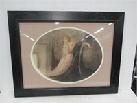 Woman in Dress Print Signed