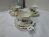 3 Tea Cups - Royal Vale / Royal Grafton / Queen