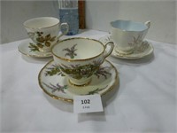 3 Tea Cups - Royal Anne x2 / Royal Stafford