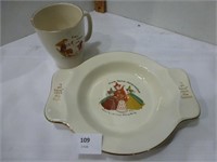 Child's Plate & Mug - Georgian China