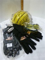 NEW Hard Hat / 2 Carbon Gloves XL / 2 Safety