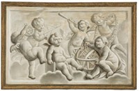 GRISAILLE PUTTI PAINTING