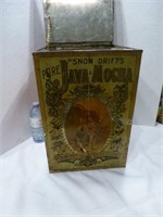 Vintage Pure Java & Mocha Coffee Tin 11" x 17"