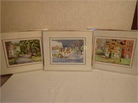 3 Original L.V. Badgery Acrylic Panels