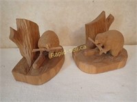 Carved Bookends