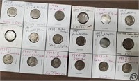 18 old nickels Shield Buffalo Liberty V Jefferson