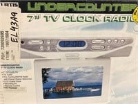 Undercounter TV Clock Radio. New unused