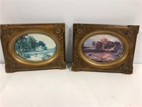 Retro pictures. 9” x 7.5”   Wood frames