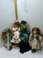 Porcelain Dolls Tallest 19" - qty 4