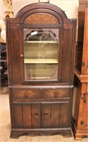 1950's oak china cabinet