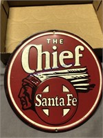 THE CHIEF TIN SIGN 9"