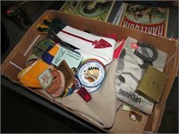TRAY LOT -- BOY SCOUT PATCHES, BOOKS & MORE
